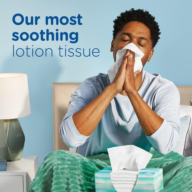 Puffs Plus Lotion Facial Tissues, 4 Family Boxes, 124 tissues per box - Image 2